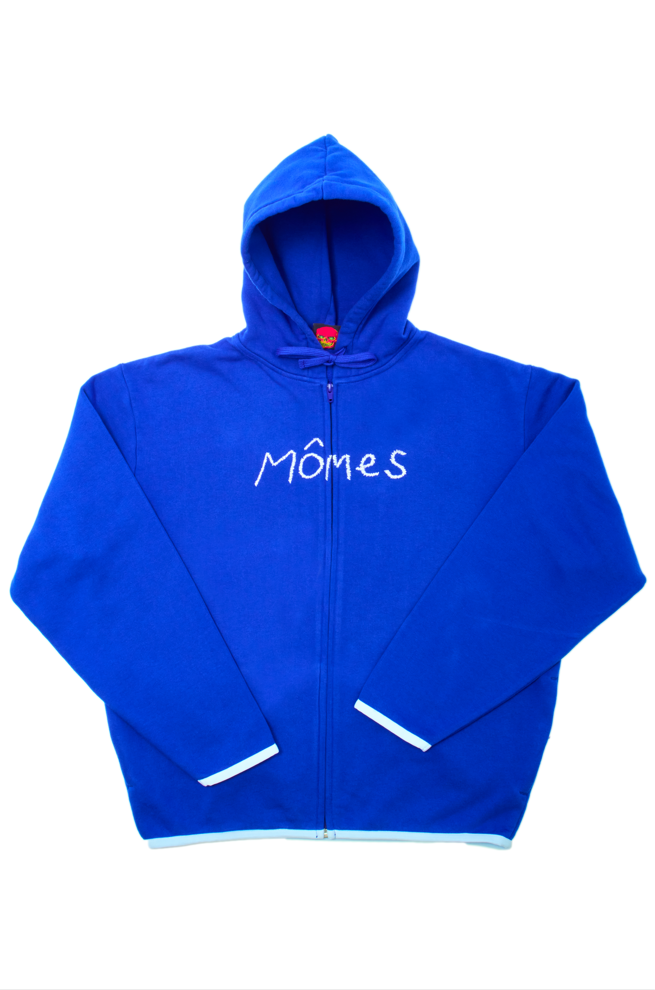 PULL ZIP MOMES BLEU
